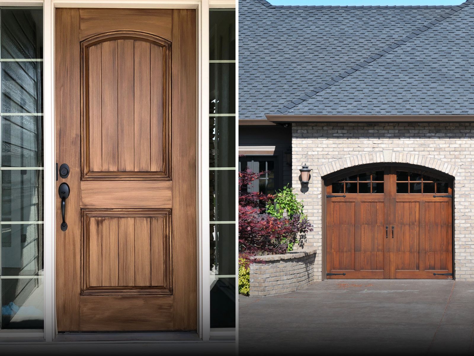Front Door and Garage Door Staining Service Northern Utah